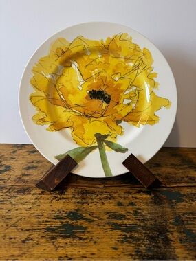 Stafford Yellow Floral Ceramic Plate